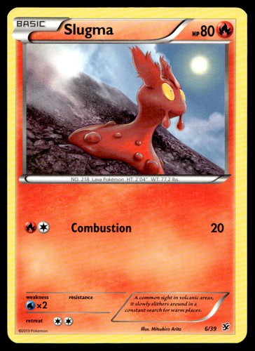 Slugma 6/39 Kalos Starter Set Pokemon Moderately Played
