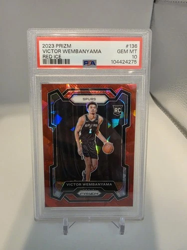 2023-24 Prizm Victor Wembanyama PSA 10 Red Cracked Ice Rookie Wemby Gem MINT 📈