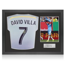 David Villa Signed Original New York City FC 2015-16 Authentic Shirt. Icon Frame