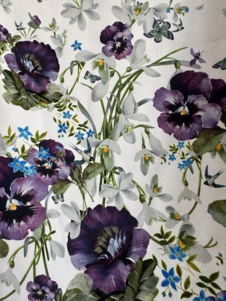 Camiseta sin mangas Ted Baker romántica floral boho vieira cuello en V cami femenina Y2k Top S Foto 3 de 4