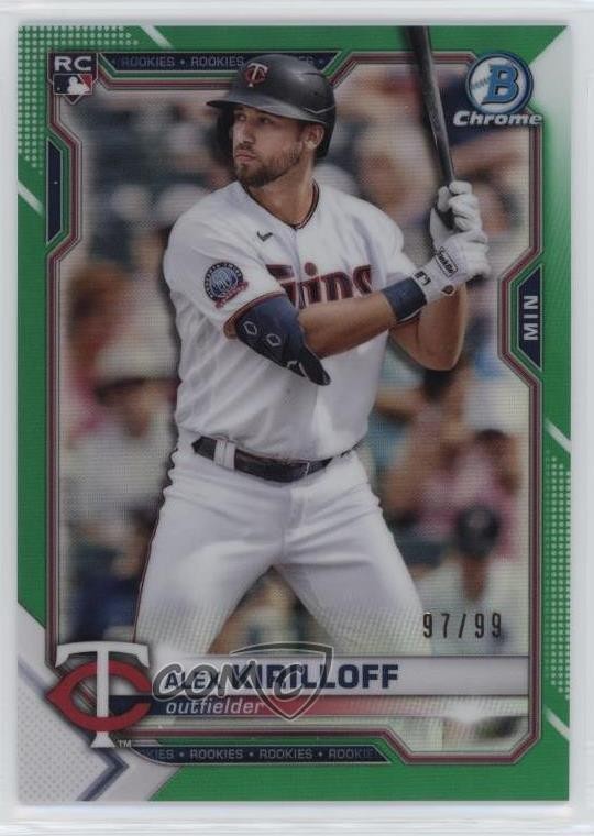 2021 Bowman Chrome Green Refractor 97/99 Alex Kirilloff #3 17hc