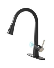 Touchless with Pull Down Sprayer,Smart Motion Matte Black Kitchen Faucet