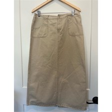Vtg Old Navy 90s Y2K low rise khaki utility Gorpcore streetwear back slit skirt