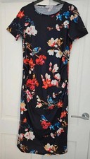 Size 14 Bluebelle maternity navy floral midi dress
