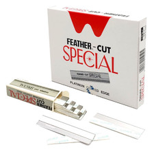 Platinum Coated FEATHER CUT Blade Hair Styling Razor CSN-10 100pcs