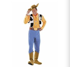 Toy Story Woody Men  s XXL Cowboy Sheriff Dress Up Halloween Deluxe Adult Costume