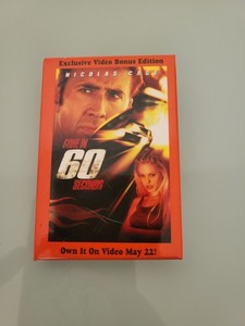 Gone in 60 Seconds Promo Video Pin Pinback Button Nicolas Cage Angelina Jolie