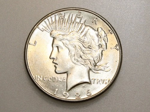 1926-S $1 PEACE SILVER ONE DOLLAR GEM BU