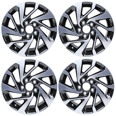 (4) 16'' x 7'' 5x114.3 Machined Black Alloy Wheel Rim 2016-2021 for Honda Civic