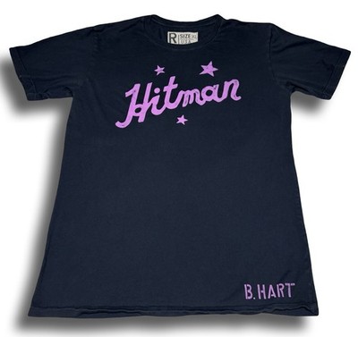 Roots of Fight T-Shirt Bret 'Hitman' Hart Mens XL Black Pink WWE Wrestling USA