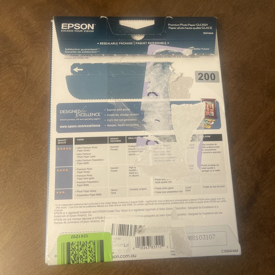 Epson Premium 5x7 Glossy Borderless Photo Paper - 20 Sheets - Image 2 of 4