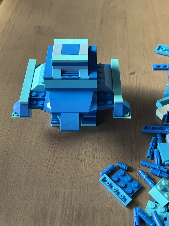 2 фунта 4 унции синяя кирпичная пластина LEGOs Specialty город океан аквалангист как новая на картонке - Изображение 3 из 4