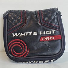 Odyssey White Hot Pro Mallet Putter Golf Head Cover Black / Red / White Used