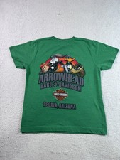 Harley-Davidson Looney Tunes Kids T-Shirt Green Christmas Holiday Size S