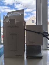 EasyAcc 1200ml Mini Dehumidifier White Peltier 24hr Timer 90W Removable Tank