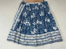 Mossimo Dutti Cottagecore Skirt Floral Paisley Print Silk Blend Size 40/30