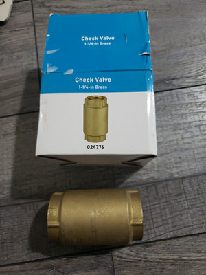 H2O PRO Brass 1-1/4 Inch Pump Check Valve 024776 for Submersible Well, Centrifug