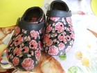 Crocs slip on flowered print   Lined.   Sz 7  Good Condition., — photo 4