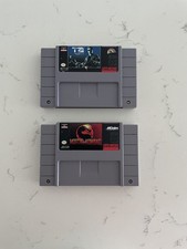 T2 Terminator Judgement Day & Mortal Kombat SNES Bundle Authentic Working EUC