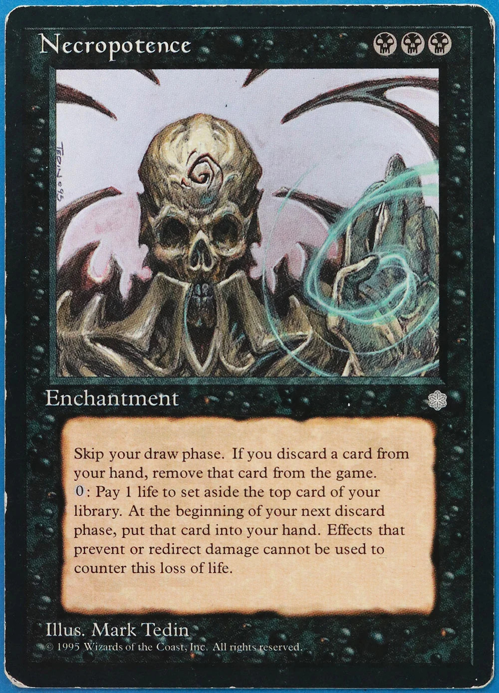 Necropotence Ice Age HEAVILY PLD Black Rare MAGIC MTG CARD (ID# 509209) ABUGames