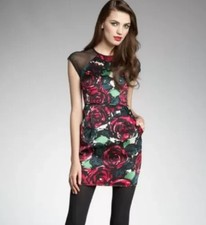 Nanette Lepore Dring Rose Silk Sheath Dress $298, Size 4