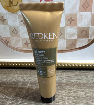 Redken All Soft All-In Mask Hair Mask Hydrating Argan Oil Travel 1 fl oz