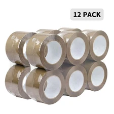 1/12 Rolls Shipping Packaging Box Packing Sealing Tape 2 mil 2" x 110 Yard 330FT