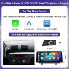 10.25" Wireless CarPlay Android Car Multimedia Touch Screen for BMW 1 Series E81