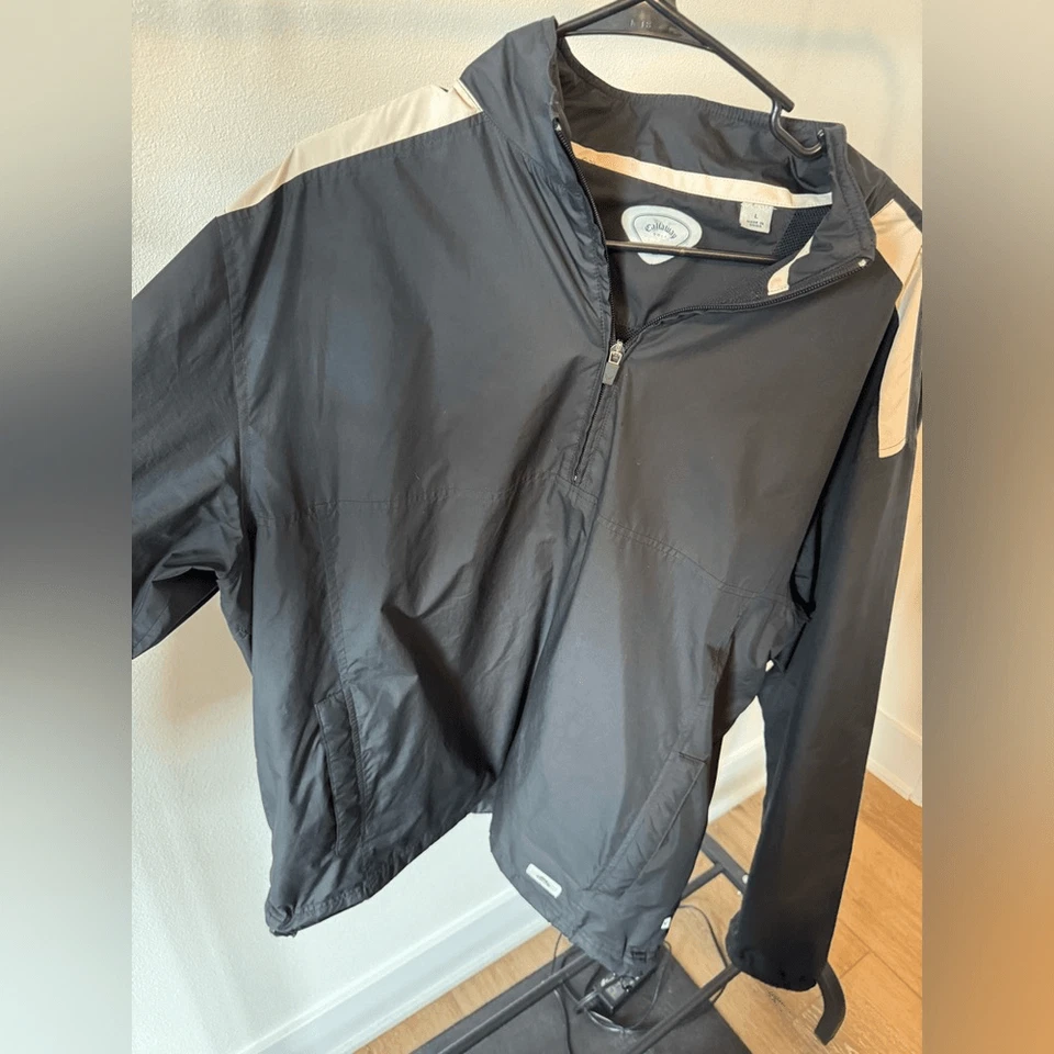 Black Callaway Golf Weather Series Lightweight Jacket Windbreaker size Large - Image 3 of 4