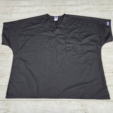 Cherokee Workwear 4777 V-Neck Scrub Top Unisex XL Black Short Sleeve Pocket