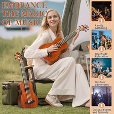 30-inch Ukulele Bass Mahogany Body with EQ, with Cotton Bag Picks Strap