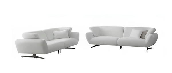 Sofa-Set 3-Sitzer-Sofa Moderner Stil WeißE Farbe Holzrahmen Holzbeine-image