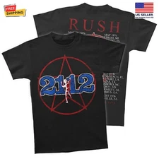 Vintage Rush 2112 Tour 1976 T-Shirt Double Sides New Gildan Size S-5XL, Fan Gift