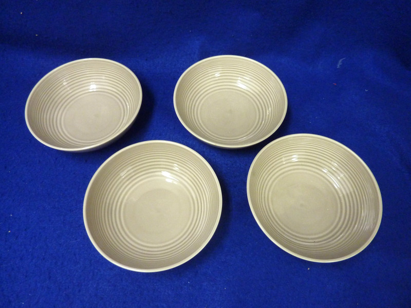 ROYAL DOULTON GORDON RAMSAY MAZE TAUPE/TAN CEREAL SOUP BOWLS 7" SET Of 4