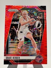 2024-25 Panini Prizm WNBA #89 Grace Berger Red Prizms #/299 Indiana Fever