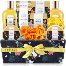 Spa Luxetique Bath Gift Set, 12pcs Tahiti Island for Women Holidays, Birthdays