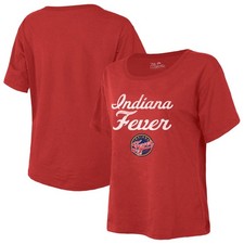 Women's Majestic Threads Red Indiana Fever The Edge Premium Boxy T-Shirt