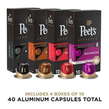 Peet's Coffee Nespresso OriginalLine Capsules - 40 capsules count NEW