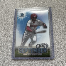 2023 Topps Bowman Chrome Sights on September Insert Elly De La Cruz Reds SOS-7