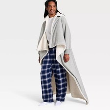 Hooded Throw Blanket Heathered Gray - The Hollister