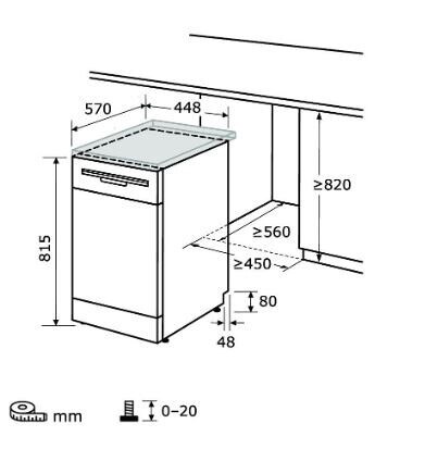Exquisit GSP9109-030E Standgeschirrspüler, 45 cm breit, 9 Maßgedecke, unterbaufä - Bild 5 von 5