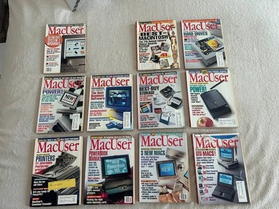 MacUser Magazine Lot 1992 Set of 11 Issues Apple PowerBooks Duo System 7 Macs