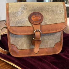 Vintage DOONEY  BOURKE Surrey two tone leather flap shoulder bag crossbody