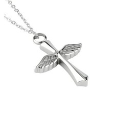 Cavalcade Cross Pendant for Car Rear View Mirror Angel Wings Auto Decoration
