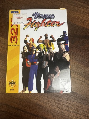 Virtua Fighter Sega Genesis 32X Autentico COMPLETO CIB In Shrink, Babbage's stic - Foto 10 di 19