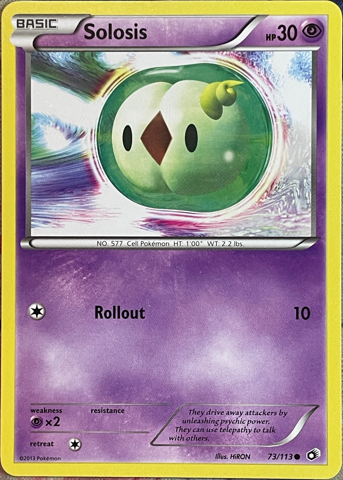Solosis - 73/113 - Legendary Treasures Pokemon 2013