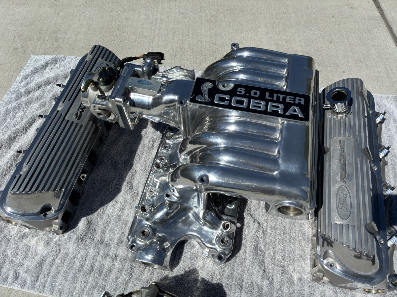 NEW Ford Mustang Foxbody Cobra 5.0L Polished Intake & Y303 SVO Aluminum Heads