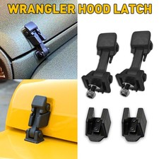 2x Hood Catch Lock Latch Buckle Bracket For 07-17 2018 Jeep Wrangler Jk Black Us