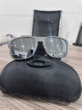 Oakley Style Holbrook Sunglasses Wood Grain Frame/Silver Mirror UV400 Polarized