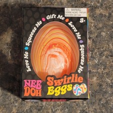NeeDoh Swirlie Eggs Squishy Egg; Nee Doh Swirly Eggs, Easter Gift Squeeze Toy